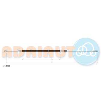 Tirette à câble, frein de stationnement ADRIAUTO 41.0254