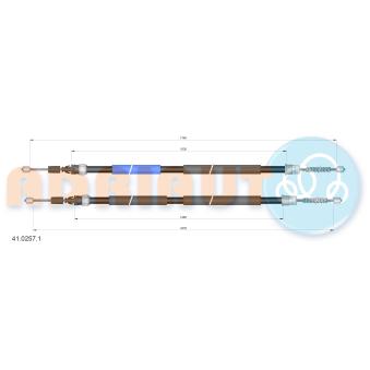 Tirette à câble, frein de stationnement ADRIAUTO [41.0257.1]