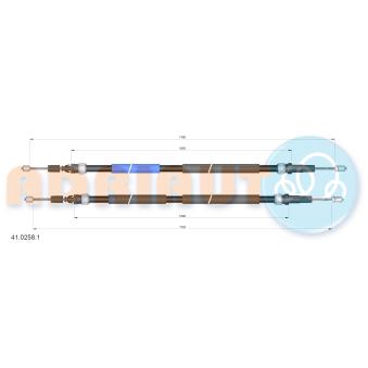 Tirette à câble, frein de stationnement ADRIAUTO 41.0258.1 pour RENAULT ESPACE 2.0 16V - 140cv