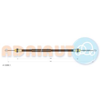 Tirette à câble, frein de stationnement ADRIAUTO 41.0269.1 pour DACIA LOGAN 1.5 DCI - 75cv