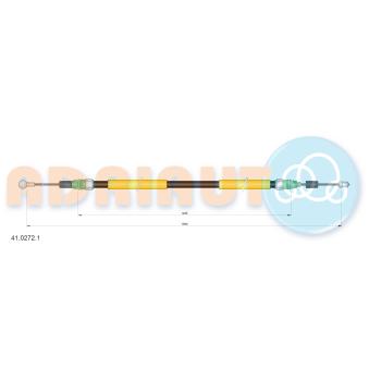 Tirette à câble, frein de stationnement arrière droit ADRIAUTO OEM 7700312836