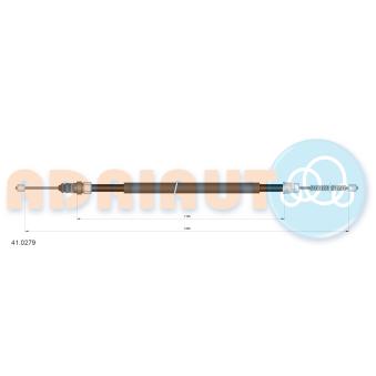 Tirette à câble, frein de stationnement ADRIAUTO 41.0279 Tirette à câble, frein de stationnement ADRIAUTO 41.0279