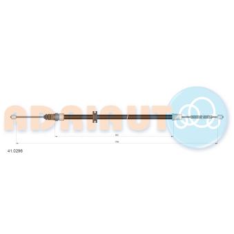 Tirette à câble, frein de stationnement ADRIAUTO 41.0296