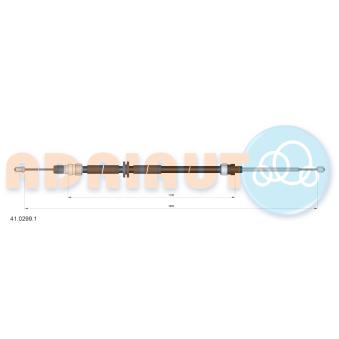 Tirette à câble, frein de stationnement ADRIAUTO 41.0299.1 pour PEUGEOT 4007 1.6 E85 - 110cv
