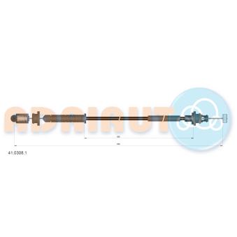 Câble d'accélération ADRIAUTO 41.0308.1 pour RENAULT LOGAN 1.6 - 105cv