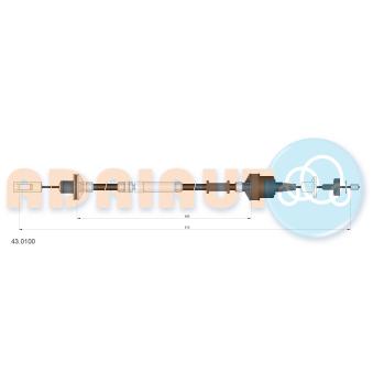 Tirette à câble, commande d'embrayage ADRIAUTO [43.0100]