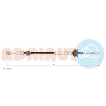 Tirette à câble, commande d'embrayage ADRIAUTO [45.0129.2]