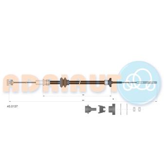 Tirette à câble, commande d'embrayage ADRIAUTO [45.0137]