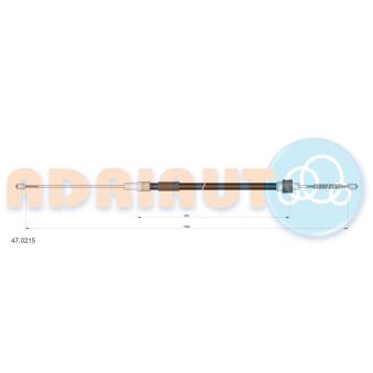 Tirette à câble, frein de stationnement ADRIAUTO 47.0215 pour SKODA ROOMSTER Praktik 1.4 - 86cv