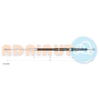 Tirette à câble, frein de stationnement ADRIAUTO [47.0216]