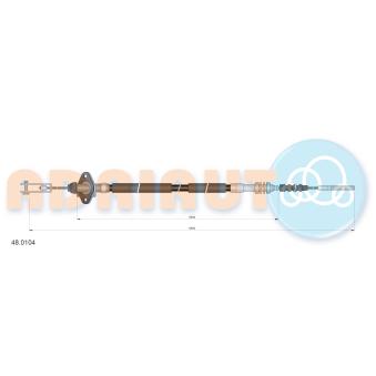 Tirette à câble, commande d'embrayage ADRIAUTO 48.0104