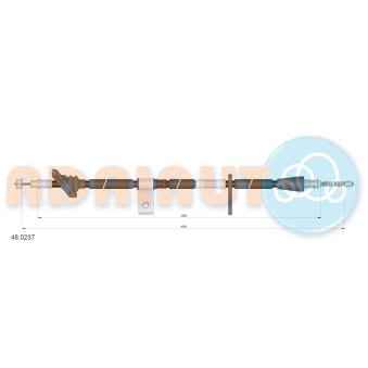 Tirette à câble, frein de stationnement arrière gauche ADRIAUTO OEM 5441065D10