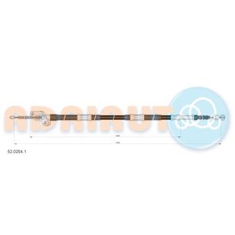 Tirette à câble, frein de stationnement arrière gauche ADRIAUTO [52.0204.1]