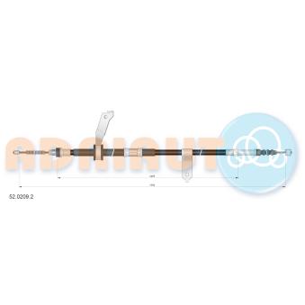 Tirette à câble, frein de stationnement arrière gauche ADRIAUTO OEM 4643020680