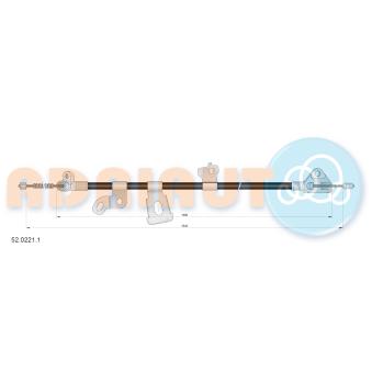 Tirette à câble, frein de stationnement arrière gauche ADRIAUTO [52.0221.1]