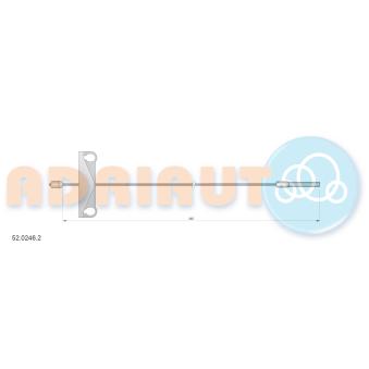 Tirette à câble, frein de stationnement ADRIAUTO 52.0246.2 pour TOYOTA AURIS 2.0 D-4D - 126cv