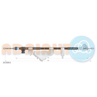 Tirette à câble, frein de stationnement arrière droit ADRIAUTO 52.0258.2 pour TOYOTA YARIS 1.0 VVTi - 72cv