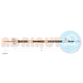 Tirette à câble, frein de stationnement arrière gauche ADRIAUTO 52.0271 pour FORD FOCUS 1.8 - 110cv