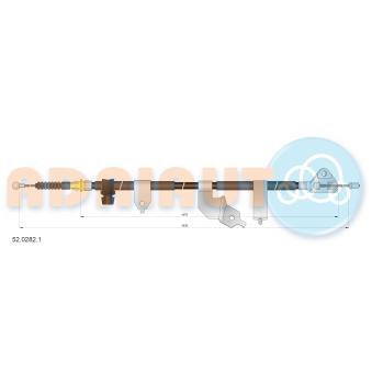 Tirette à câble, frein de stationnement arrière gauche ADRIAUTO 52.0282.1 pour TOYOTA YARIS 1.3 VVT-i - 87cv