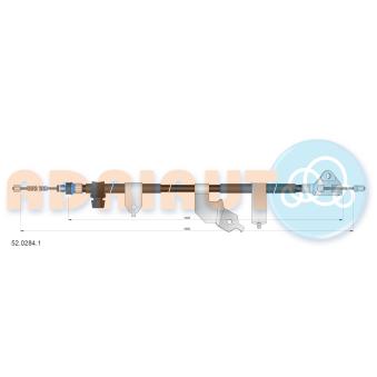 Tirette à câble, frein de stationnement arrière gauche ADRIAUTO 52.0284.1 pour TOYOTA YARIS 1.3 VVT-i - 87cv