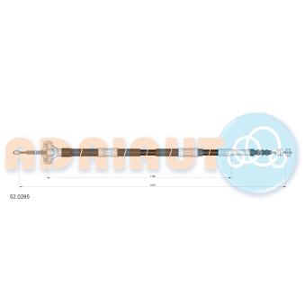 Tirette à câble, frein de stationnement arrière gauche ADRIAUTO 52.0295