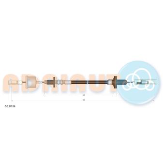 Tirette à câble, commande d'embrayage ADRIAUTO 55.0134