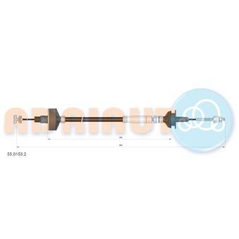Tirette à câble, commande d'embrayage ADRIAUTO OEM 1H1721335B