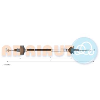 Tirette à câble, commande d'embrayage ADRIAUTO 55.0169 pour AUDI A7 1.9 TDI - 110cv