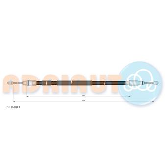 Tirette à câble, frein de stationnement ADRIAUTO 55.0200.1 pour PORSCHE CAYENNE GTS 4.8 - 405cv