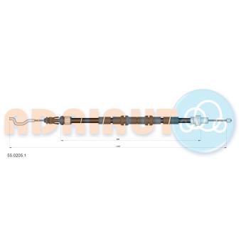 Tirette à câble, frein de stationnement ADRIAUTO 55.0205.1 pour VOLKSWAGEN TRANSPORTER - COMBI 2.0 TSI - 150cv