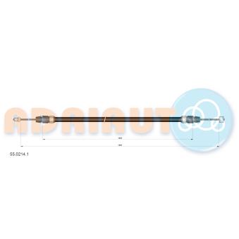 Tirette à câble, frein de stationnement ADRIAUTO 55.0214.1 pour AUDI Q7 3.6 FSI - 280cv