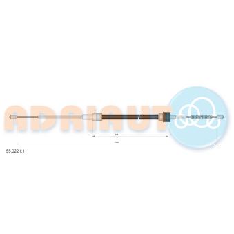 Tirette à câble, frein de stationnement ADRIAUTO 55.0221.1 pour CITROEN C8 1.0 - 60cv