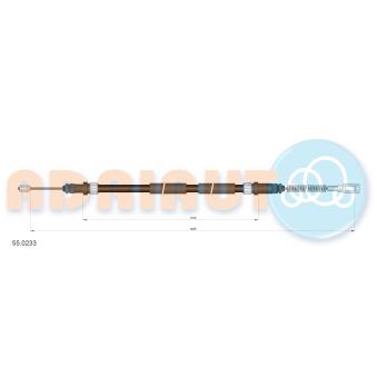 Tirette à câble, frein de stationnement arrière droit ADRIAUTO 55.0233 pour VOLKSWAGEN LT 2.4 TD - 102cv