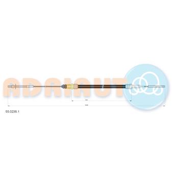 Tirette à câble, frein de stationnement ADRIAUTO 55.0238.1 pour MINI MINI 2.0 TDI - 110cv