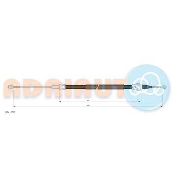 Tirette à câble, frein de stationnement ADRIAUTO OEM 1T0609721D