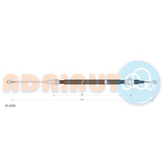 Tirette à câble, frein de stationnement ADRIAUTO 55.0299 pour SKODA FABIA 1.6 TDI - 105cv