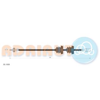 Câble flexible de commande de compteur ADRIAUTO 55.1508 pour VOLKSWAGEN GOLF 1.6 GTI - 110cv