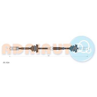 Câble flexible de commande de compteur ADRIAUTO 55.1524 pour MERCEDES-BENZ GLA 1.9 TDI - 110cv