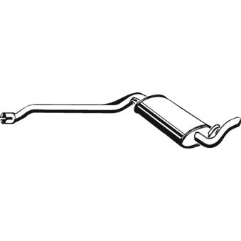 Silencieux central ASMET 04.019 pour AUDI 80 1.8 - 113cv