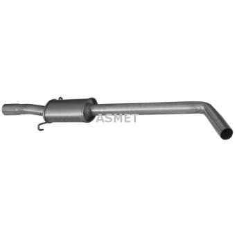 Silencieux central ASMET 10.049 pour RENAULT MEGANE 1.9 TDI - 94cv