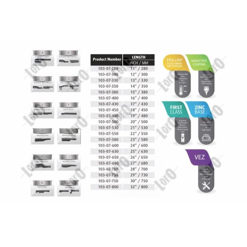 Balai d'essuie-glace ABAKUS 103-07-630 - Visuel 1