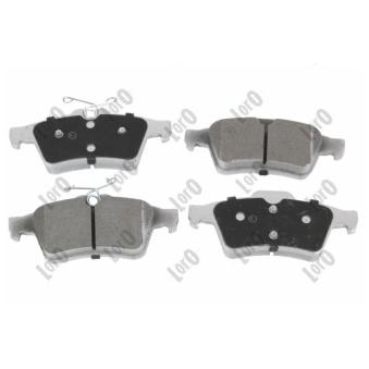 Jeu de 4 plaquettes de frein arrière ABAKUS 231-02-008 pour ALFA ROMEO GIULIETTA 1.4 - 80cv