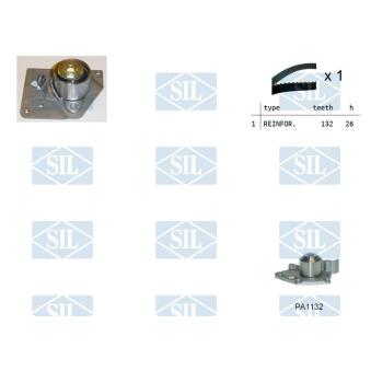 Pompe à eau + kit de courroie de distribution Saleri SIL OEM 4409473 Pompe à eau + kit de courroie de distribution Saleri SIL OEM 4409473