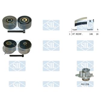 Pompe à eau + kit de courroie de distribution Saleri SIL OEM 5636451