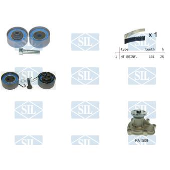 Pompe à eau + kit de courroie de distribution Saleri SIL [K1PA1509]