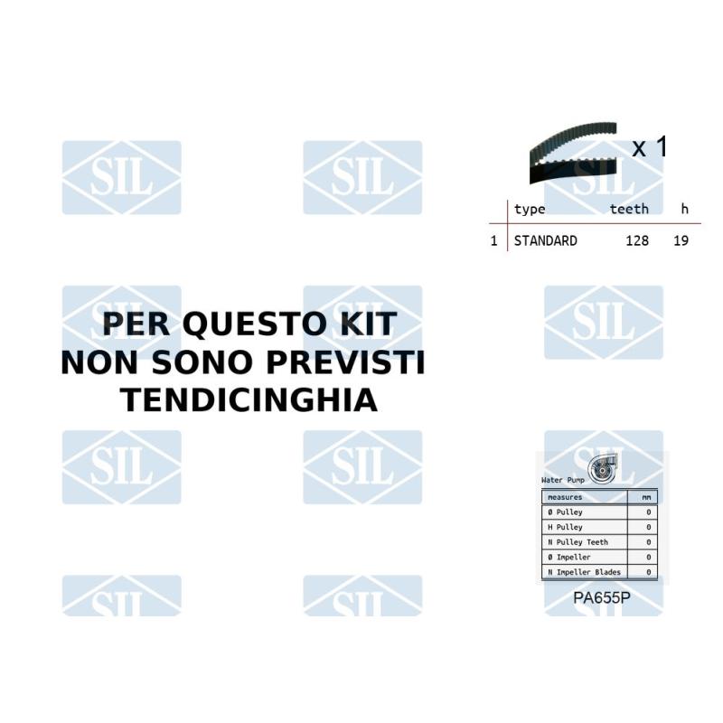Pompe à eau + kit de courroie de distribution Saleri SIL K1PA655P - Visuel 1
