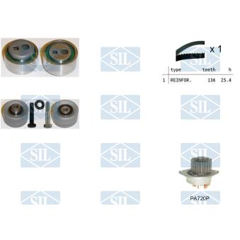 Pompe à eau + kit de courroie de distribution Saleri SIL OEM 083031 Pompe à eau + kit de courroie de distribution Saleri SIL OEM 083031