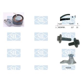 Pompe à eau + kit de courroie de distribution Saleri SIL OEM 31330410