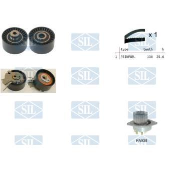 Pompe à eau + kit de courroie de distribution Saleri SIL OEM 0816H7