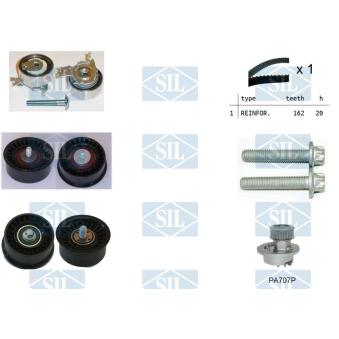 Pompe à eau + kit de courroie de distribution Saleri SIL OEM 1334046